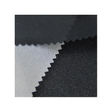 Multiple Functions 100%polyester Double Dot Coating Black Woven Interlining